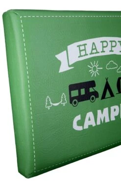Gilde Bierkasten Sitzkissen "Happy Camper" Ca. 44x34cm Sitzpolster Grün 42979 -Spielzeug Angebote 42979 2 5