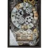 Gilde 46426 Steampunk Metall Glas Wanduhr Ca. 40cm Dekoration