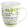 Gilde 49630 Jumbo-Tasse "GLÜCK" Mit Guten Wünschen Ca 400ml Porzellan