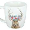 Gilde 49996 Porzellan Tasse "Hirsch Mit Blumenkranz" Ca. 380ml