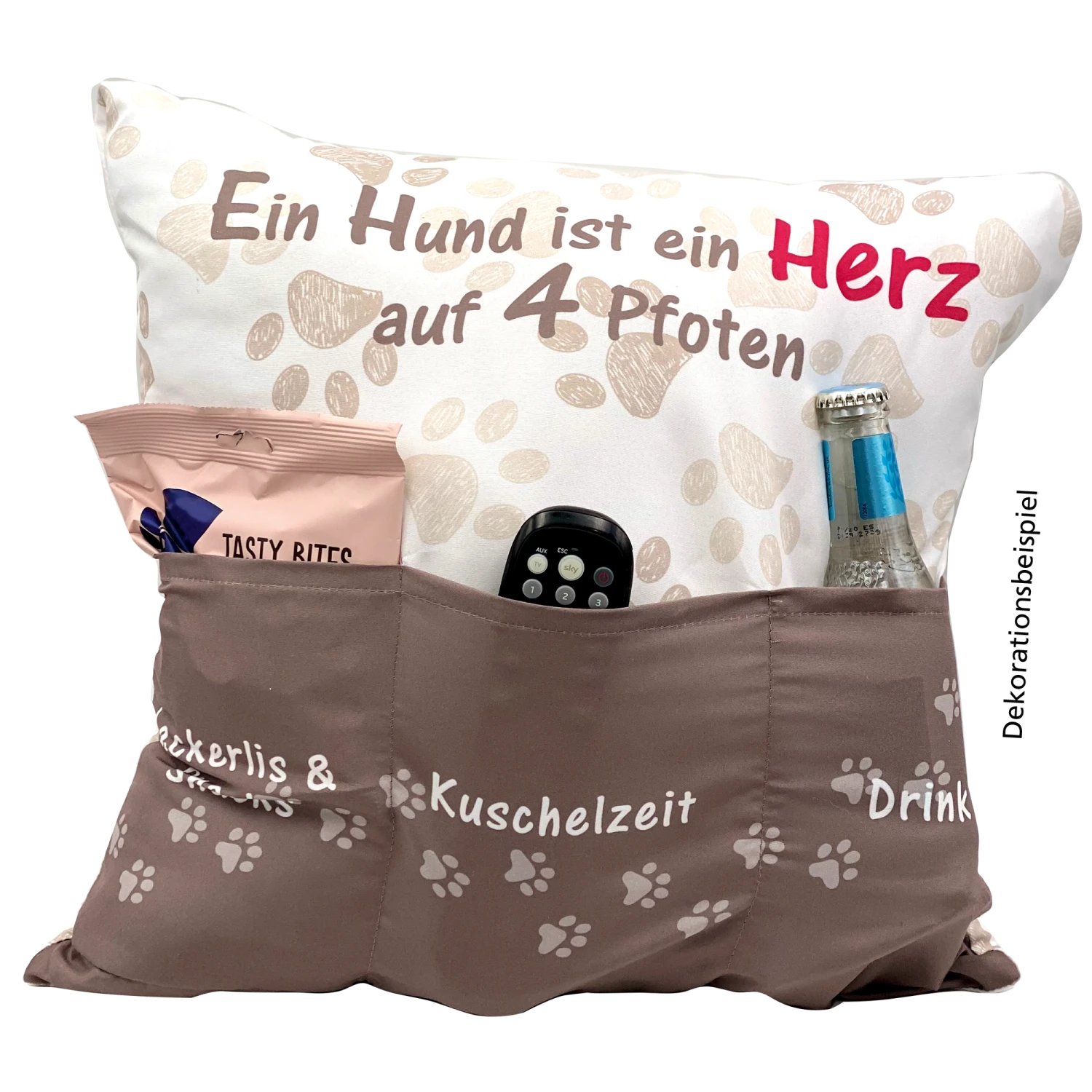 Hergo Sofahelden Kissen Mit Taschen 43x43cm - Hundekissen 8769 2 Hergo Sofahelden Kissen Mit Taschen 43x43cm - Hundekissen 8769 – Bild 2