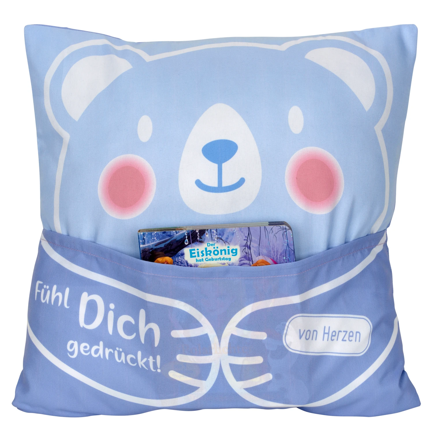 Hergo Sofahelden Kissen Mit Taschen 43x43cm - Kids Umarmung Bär 8956 1 Hergo Sofahelden Kissen Mit Taschen 43x43cm - Kids Umarmung Bär 8956