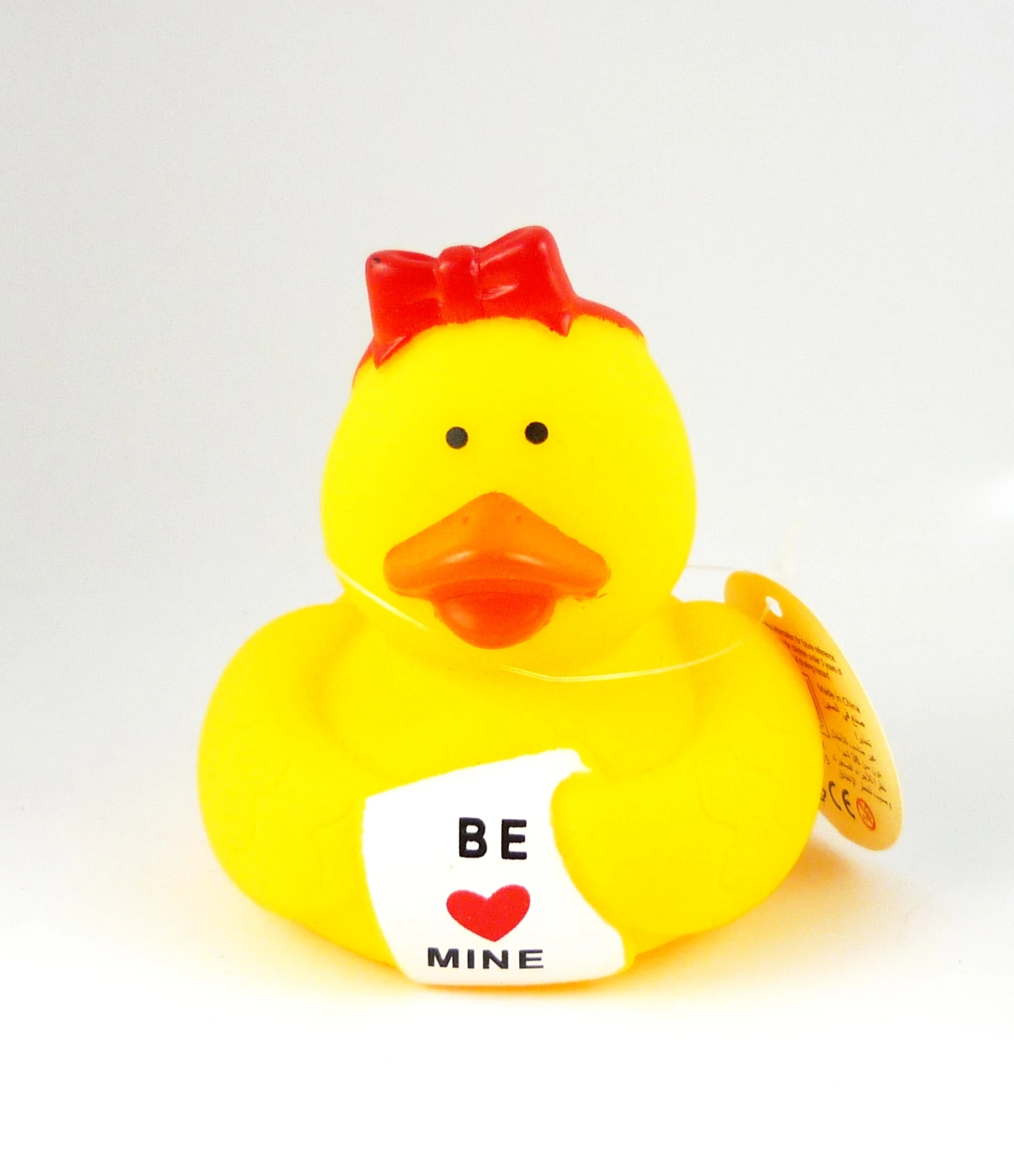 Gummiente Badeente Mit Quietsche - Be Mine Mit Roter Schleife 1 Gummiente Badeente Mit Quietsche - Be Mine Mit Roter Schleife